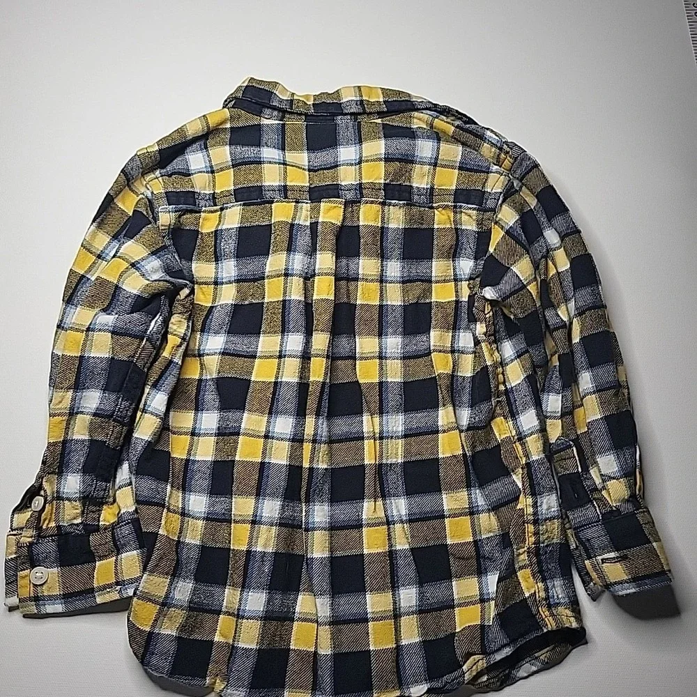 GYMBOREE Toddler Boys Yellow Plaid Fall Flannel‎ 2011 Shirt Size 2T